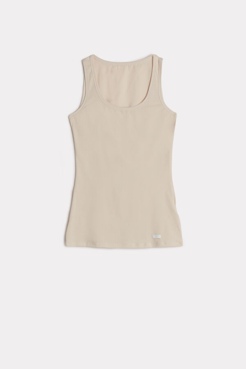 Intimissimi Katoenen Tank Top Natural | PBEER97469